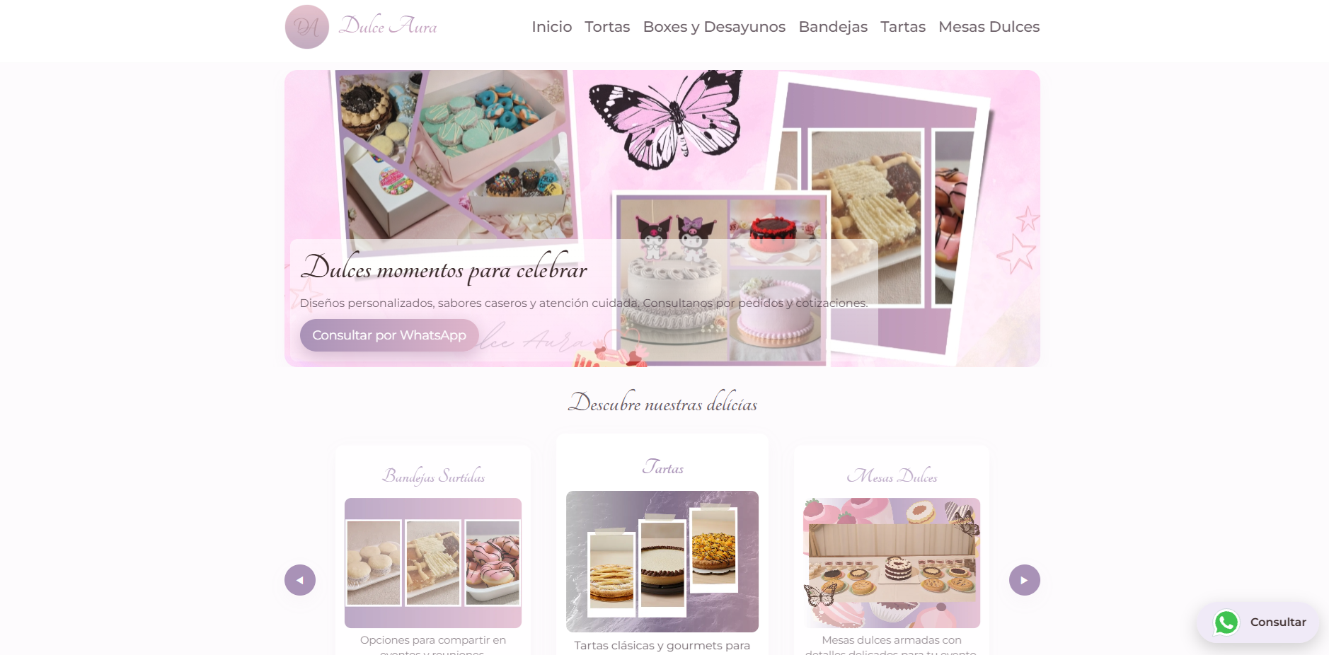 Dulce Aura Paraná Website Preview